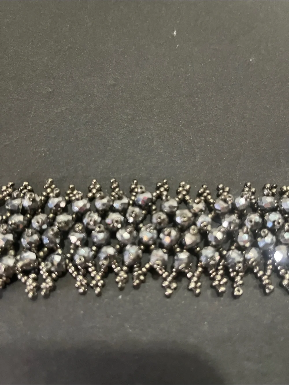 Hematite Beaded Bracelet - Women's Statement Jewelry